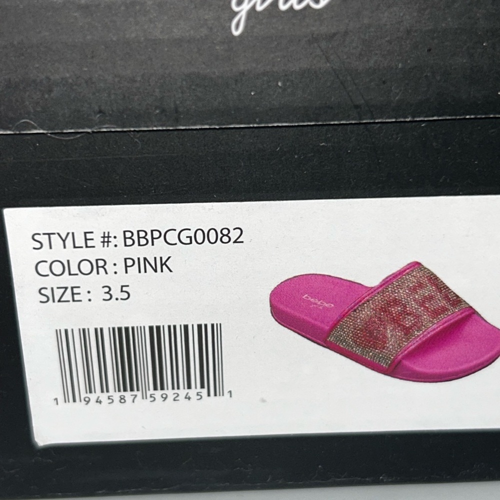 New Bebe kids Pink bling Slide Sandals - Picture 6 of 6